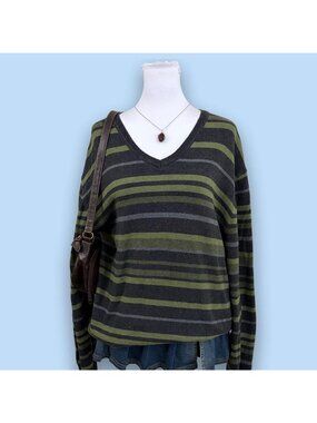 y2k striped skater grunge light weight sweater
